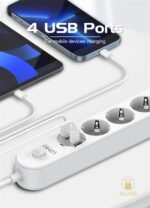 Multiprise LDNIO Siyoteam 2500W 4Prises+4USB Fast Charge SE4432 – Image 6
