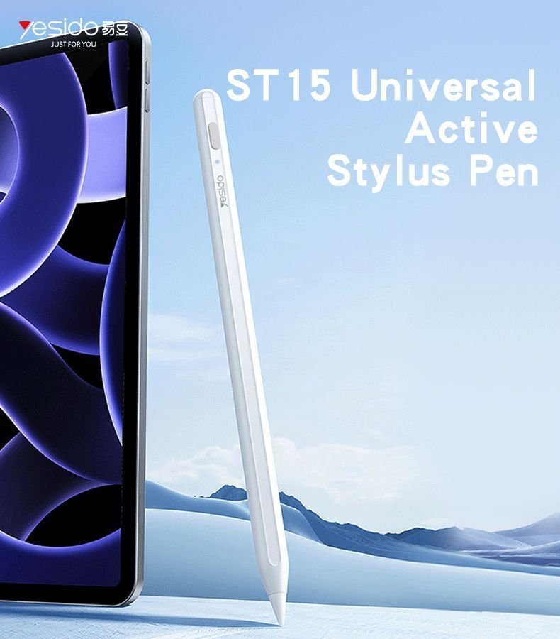 8059806 Yesido Stylo Tactyle pour ANDROID/ IOS/ WINDOWS ST15 Pen Aluminium – Image 1