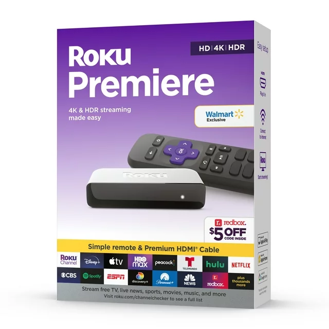Roku-Premiere-4K-HDR-Streaming-Media-Player-Wi-Fi-Enabled-with-Premium-High-Speed-HDMI-Cable-and-Standard-Remote_2ee1c0bb-1101-4f8e-9cf9-408bcb26b7f9.553896442fecce9e6dc442bc56459b87-1.webp Roku Premiere Streaming 4K HDR – Image 1