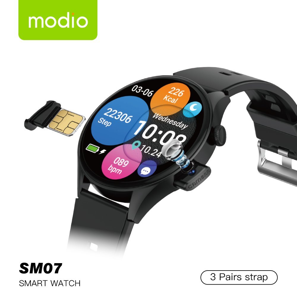 SM07-ABUIABACGAAgkvv9yQYo8Lbh6QQw6Ac46Ac Modio SM07 – Smartwatch avec SIM, Appel HD & Camera – Image 1